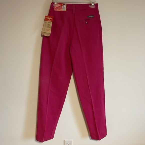 VTG Wrangler Jeans 26” Deadstock 80s Waist Mom Western Hot Pink Eclectic Max - Picture 9 of 16